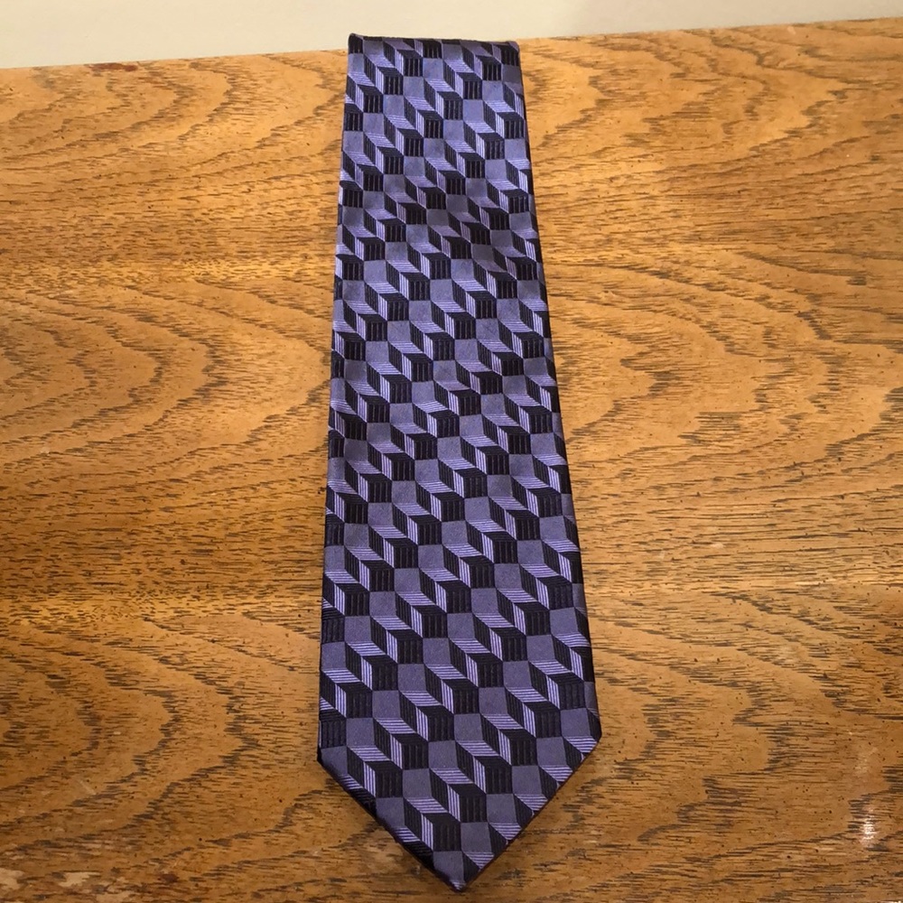 Barneys New York Blue Silk Tie
